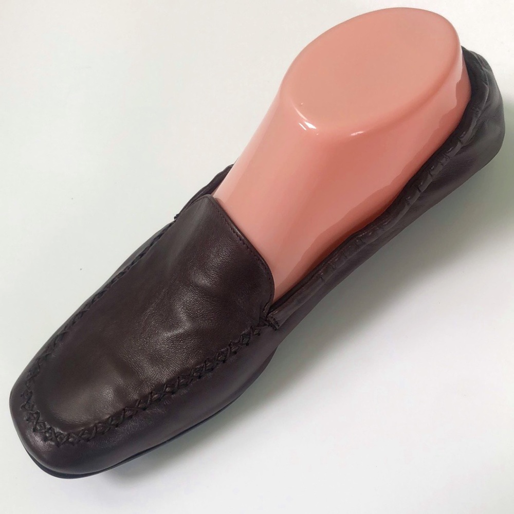 Authentic Prada Brown Leather Flats - image 1